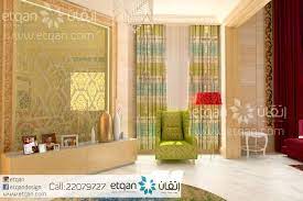 تصميم ديكور داخلي لي صالة عائلية مميزة بلون الاخضر بلمسة حداثة مع الزجاج بطراز النيوكلاسيك تصميم داخلي ديكور صالة نسائي صالة نيو design home decor decor