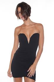 Night Of Your Life Strapless Plunging Deep V Mini Dress Black Mini Black Dress Mini Dress Strapless Dress Formal