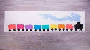 Sponge Stamp Train Super Simple