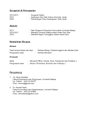 Modern resume templates will help you to stand out for your new employer. Contoh Resume Automotif Gontoh Cute766