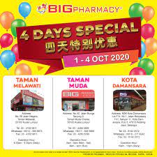 Vt selle ettevõtte 2 suhtlusvõrgustiku lehekülge, sh google ja yelp, tundi, telefon, veebisait jm. Big Pharmacy 4 Days Special At Big Pharmacy Taman Facebook