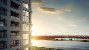 Landmark in het vlaamse architectuurlandschap. Zicht Skyline Europe