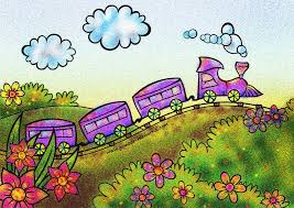 Contoh Mewarnai Kereta Api Www Gambar Mewarnai Com Cara Menggambar Gambar Pemandangan