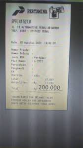 Buat data struck pada excel sesuai format yang sudah saya siapakan 4. Nota Spbu Excel Kami
