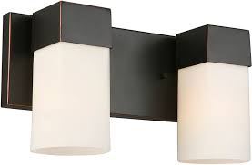 Eglo 202861a Ciara Springs Modern Oil Rubbed Bronze 2 Light Bathroom Lighting Fixture Egl 202861a