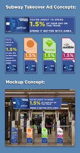 Pizza creator & scene product mockup. Dylan Ferrara Amex Nyc Subway Takeover Ad Mockup Concept