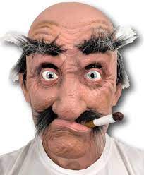 Rubber Johnnies Funny Old Man Smokey Joe Mask Adult One Size Amazon Co Uk Outlet
