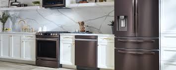 4 piece kitchen appliances package with french door refrigerator, electric range, dishwasher and over the range microwave in black. Samsung Kitchen Appliances Facets Of Lafayette
