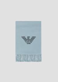 Giorgio armani italian fashion haute couture, axe logo, text, cosmetics png. Stole With Fringes And Emporio Armani Logo Man Emporio Armani
