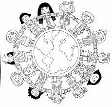 Now, add drops of food colouring to represent christians and talk about how christians live in the world among people who do not follow christ. Children Of The World Coloring Page Coloring Home