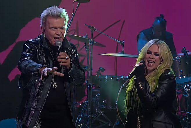 Watch BILLY IDOL Perform New Single "77" With AVRIL LAVIGNE On Jimmy Kimmel  Live; Pro-Shot Video