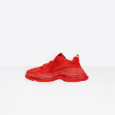 Triple S Clear Sole Red For Men Balenciaga