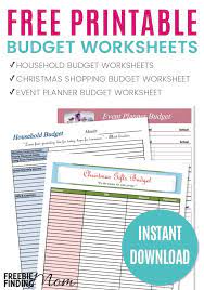 The ultimate list of printable budget worksheets. Free Budgeting Worksheets