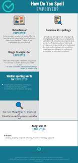 Spelling rules of third person singular forms in present simple tense. Correct Spelling For Employed Infographic Spellchecker Net
