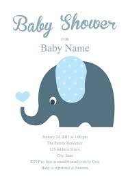 Babies are expensive, but your baby shower doesn't have to be. Cute Elephant Baby Shower Invitation Template Lucidpress