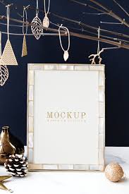 Download Premium Psd Of Festive Photo Frame On A Table 1231405 Photo Frame Instagram Frame Template Frame