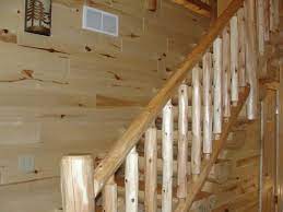Knotty Pine Paneling Tongue Groove Cedar Paneling Rustic Stairs Knotty Pine Paneling