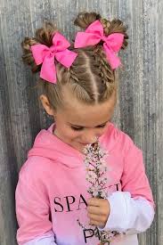 Modern style has found bows to be cute once more. Pin By Makenna P On Hairstyles In 2021 Girl Hair Dos Kids Hairstyles Toddler Hairstyles Girl