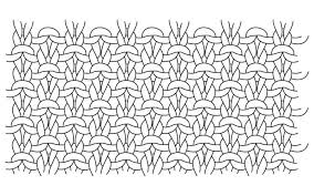 The pattern that you get, really reminds us of neatly plowed 7th row: Seed Stitch Interweave