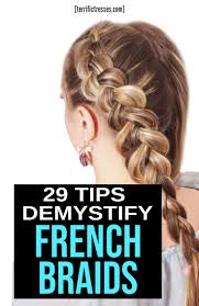 To french braid your hair, divide the chosen section into three equal sized strands, then begin 2chunky french braid pony. 29 Tips For French Braiding Your Own Hair