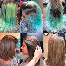 Or you can temporarily dye your hair blue with kool aid hair chalk food coloring or a blue mascara. What Color To Dye Over Green Hair Here S Everything You Need To Know Before Dying Your Hair