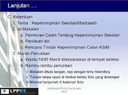 Ukuran kertas folio dalam inch: Makalah Kepemimpinan Lembaga Pengembangan Dan Pemberdayaan Kepala Sekolah