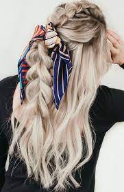 21 Pretty Ways To Wear A Scarf In Your Hair Pricheski Dlinnye Volosy I Volosy
