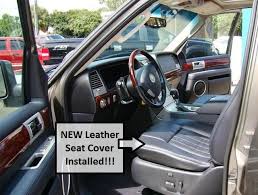 05 06 lincoln navigator front driver seat oem. 2003 2006 Lincoln Navigator Perforated Leather Seat Cover Driver Bottom Black Richmond Auto Upholstery