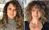 Natural Curly Hair With Side Bangs