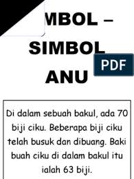 Ethnomathematics (matematika dalam perspektif budaya). Simbol Anu Dalam Penolakan