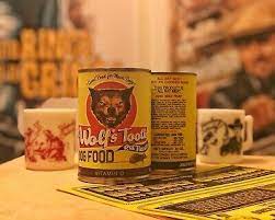 Once Upon A Time In Hollywood Wolf S Tooth Dog Food Can Tarantino Prop Replica Ebay Dog Food Recipes Movie Memorabilia Props For Sale