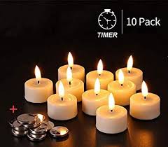 Amazon Com Eywamage Flameless Tealight Candles With Timer Real Wick Wax Small Led Votive Candles Battery Operated I Tea Lights Fake Candles Flickering Candles