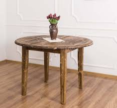 Table basse ronde bois massif. Table Ronde En Bois Massif Extensible Romane 116 198x116x78 Cm Depot Des Docks