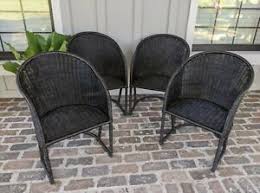 Current price $199.99 $ 199. Black Wicker Chairs Vintage Wicker Boho Chic Cantilever Rattan Patio Porch Ebay