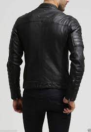 Men S Stylish Slim Fit Genuine Lambskin Real Leather Biker Jacket Leather Jacket Men Leather Jacket Black Jackets Men Fashion