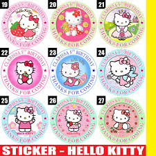Jual undangan kotak ulang tahun ultah custom foto anak us 1 95 20 off 10 pcs lot hello kitty kucing anak pasokan pesta ulang tahun kartu undangan pesta perlengkapan pesta acara dekorasi set in kartu. 60 Stiker Label Bag Kue Souvenir Ultah Ulang Tahun Hello Kitty Shopee Indonesia
