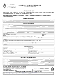 Failure to abide by the landlord responsibilities in the state of california could potentially result in a court ruling in favor of the tenant or even legal ruling that a lease or some part of it is unenforceable. Ca Realtors Assoc 2009 Application To Rent Screening Fee Pdf Real Estate Broker Landlord