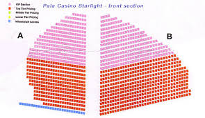 starlight theatre seating chart pala casino