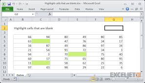 Excel Formula Highlight Blank Cells Exceljet