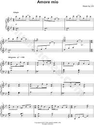 V K Amore Mio Sheet Music Piano Solo In Bb Major Download Print Sku Mn0173657