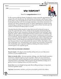 Even small activities like helping out neighbors or staying late. Why Volunteer Reading Worksheet Woo Jr Kids Activities