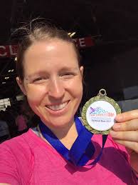 finishing 4th in age group in a 5K race