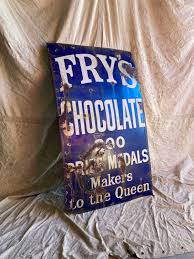 chocolate enamel advertising sign