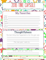 New Years Resolution Time Capsule Worksheets And Activities For Kids Tips From A Typical Mom Time Capsule Kids New Year S Eve Activities New Years Activities