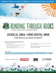 Bonding Through Books Free Community Reading Event Flyer Book Giveaways Price Book Free Books