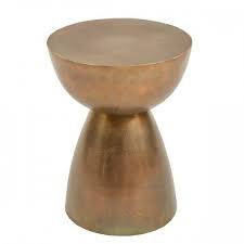 Round Gold Brass Hourglass Shape Accent Table Accent Table Brass Coffee Table Gold Coffee Table