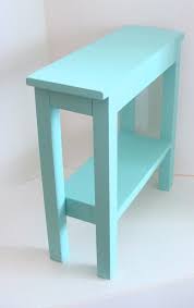 End Table Painted Aqua Blue Or Narrow Side Table For Your Beach Cottage Style Home Our Wood Table Provides A Gre Narrow Side Table Painted Furniture Furniture