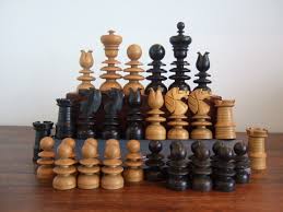 Antique Turned Wood Chess Set Xadrez Chess Jogos De Tabuleiro Xadrez