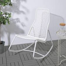 Gubbon Rocking Chair In Outdoor White Ikea In 2020 Outdoor Rocking Chairs Ikea Rocking Chair Rocking Chair