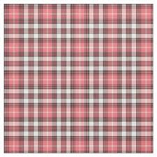 Black And White Checkered Pattern Fabric Coral Pink Black And White Girly Plaid Fabric In 2020 Plaid Fabric Fabric Black And White Fabric